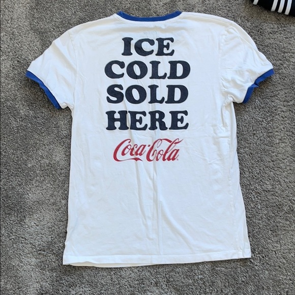 Zara White t-shirt with coke design print❤️💙🤍 - Picture 4 of 4